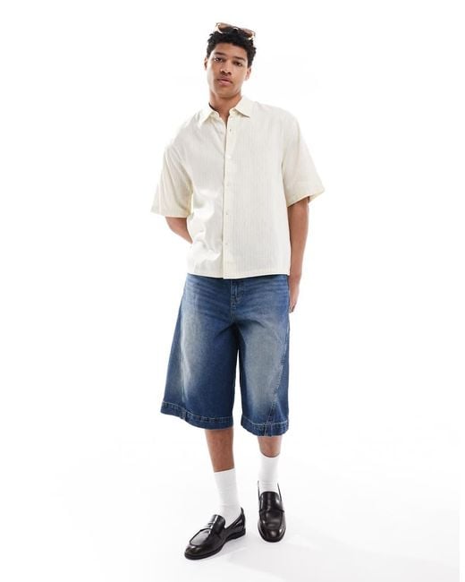 Camicia Écru di Pull&Bear in White da Uomo