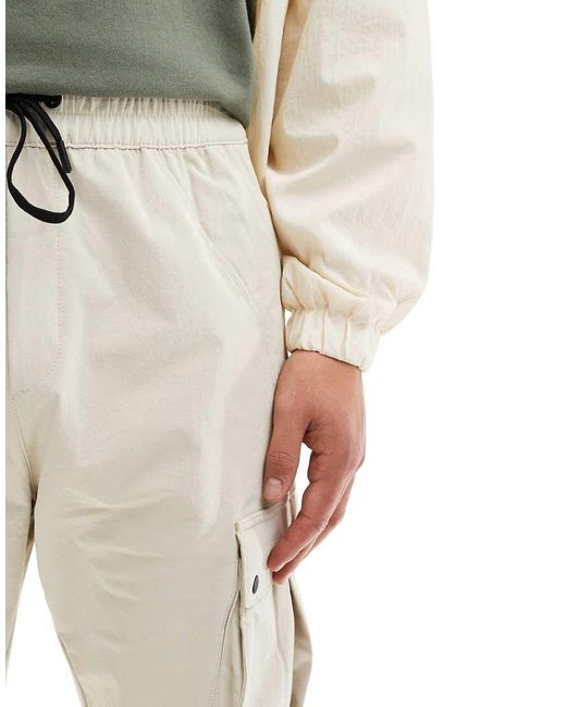 Bershka Natural Tech Cargo Trouser for men