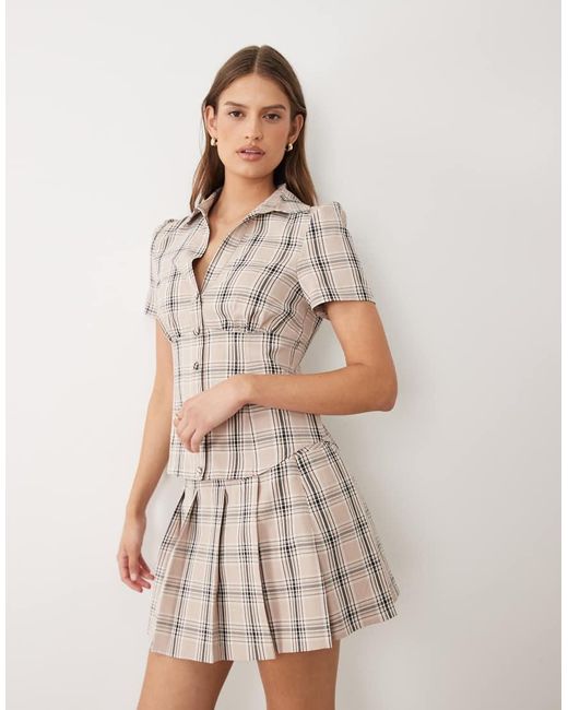 Miss Selfridge Natural Tailored Mini Skirt Co-Ord