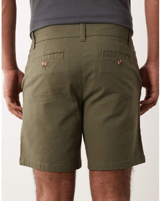 ASOS Green Slim Fit Chino Shorts for men
