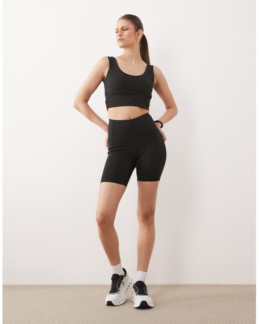 Dare 2b Black Quick-Dry Super-Stretch Refresh Cropped Tank
