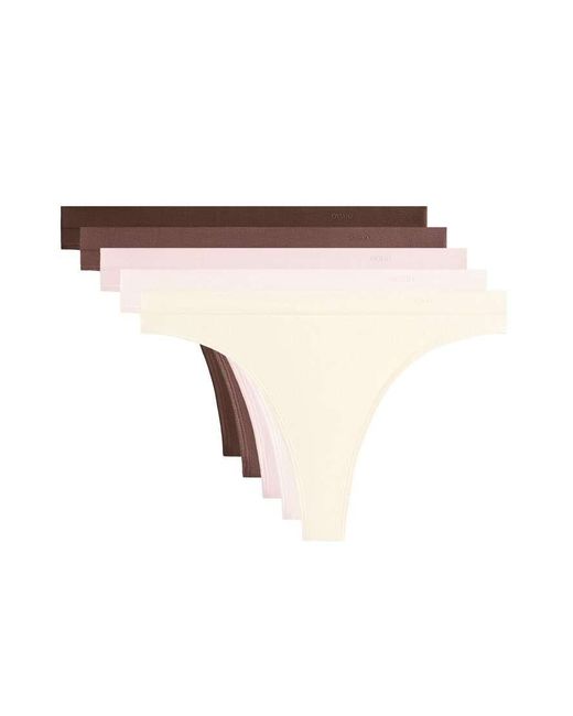 Oysho Natural 5 Seamless Thongs