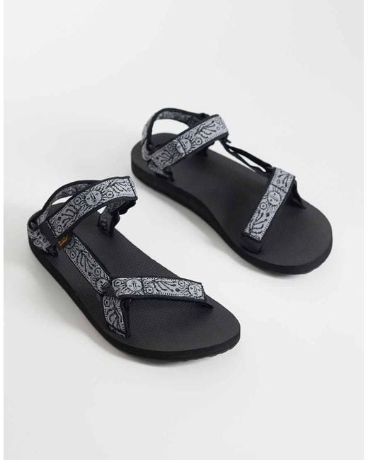Teva Black Original Universal Sandals for men