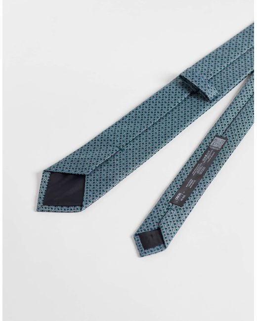 ASOS Blue Oval Geometric Tie for men