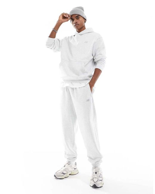 New Balance White Athletics French Terry Hoodie for men