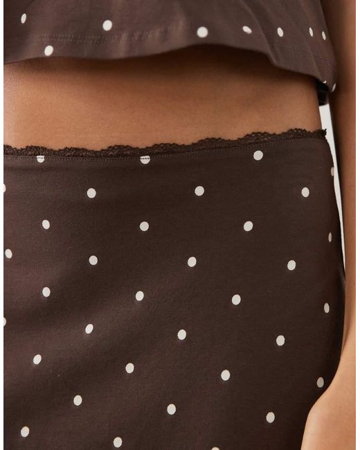 Miss Selfridge Natural Midi Skirt With Lace Trim
