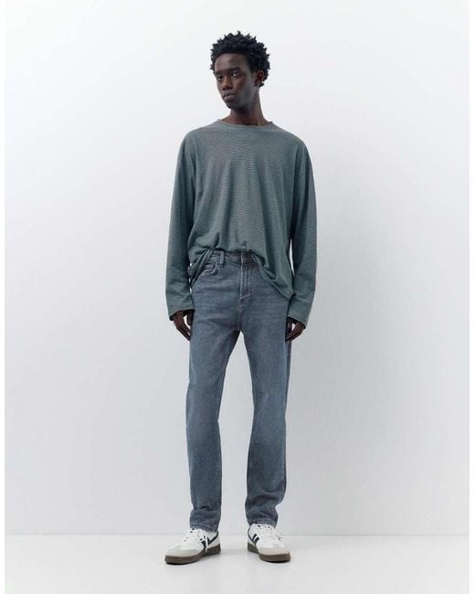 Pull&Bear Blue Slim Fit Jeans for men