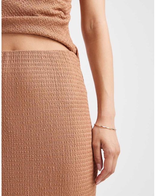 Gonna Lunga Color Mocha di Vero Moda in White