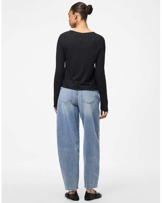 Pieces Blouse Met Lange Mouwen in het Black