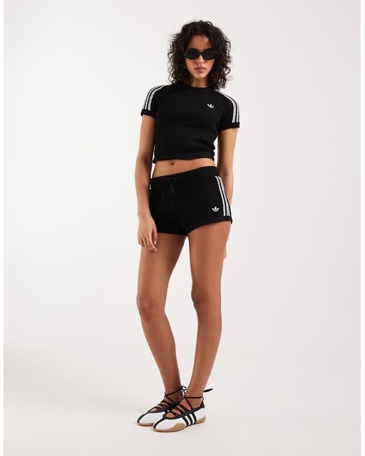 Adidas Originals Black Crochet T-Shirt