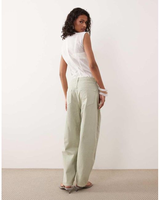 ASOS Natural Slim Barrel Jean