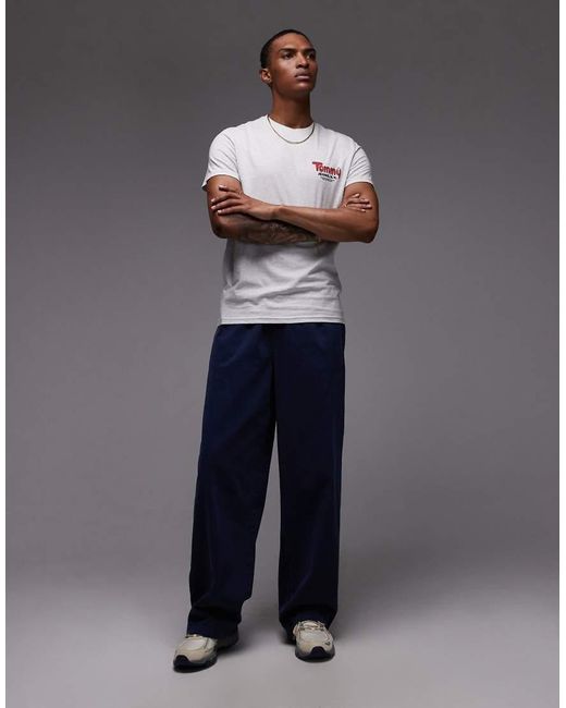 Tommy Hilfiger Gray Bubble Chest Logo Slim T-Shirt for men