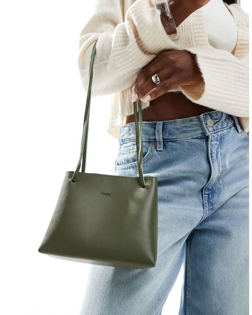 PASQ Green Box Bag With Adjustable Strap
