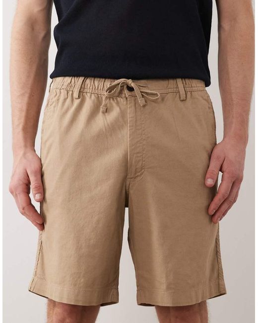 Jack & Jones Blue Drawstring Linen Mix Shorts for men