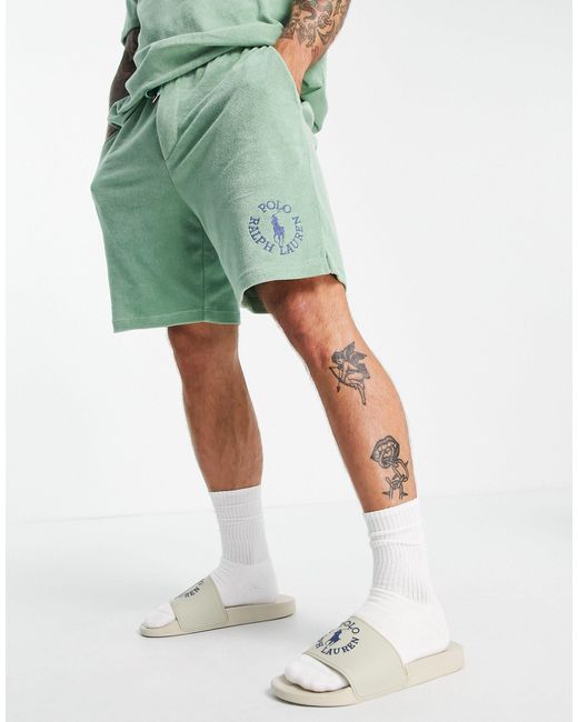 Pantalones cortos s con logo circular pequeño Polo Ralph Lauren de hombre  de color Verde | Lyst