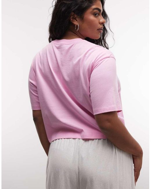 Collusion Pink Plus Boxy Short Sleeve T-shirt