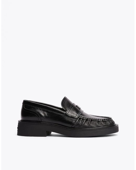 Tommy Hilfiger Black – leder-loafer