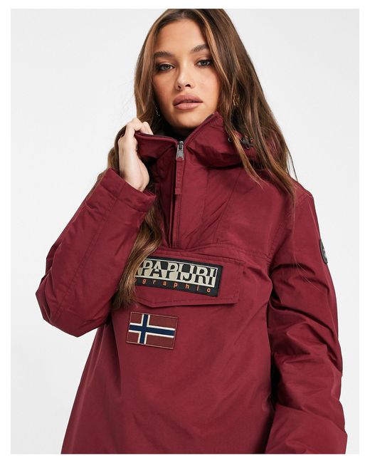 Napapijri burgundy shop jacket