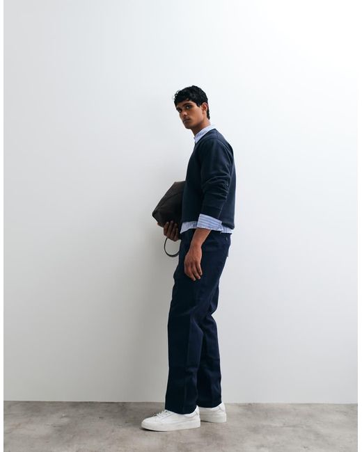 ASOS Blue Straight Chinos for men
