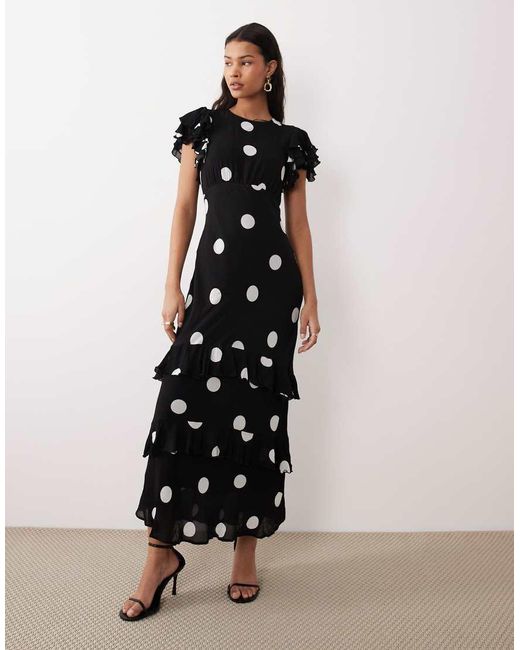 Nobody's Child White Marley Midaxi Ruffle Dress