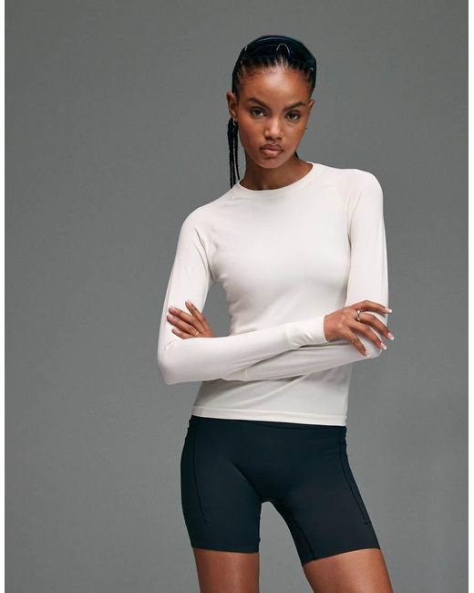 4505 Gray Premium Lightweight Ultrasoft Seamless Running Long Sleeve