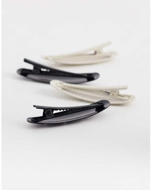 ASOS White Pack Of 4 Hair Clips