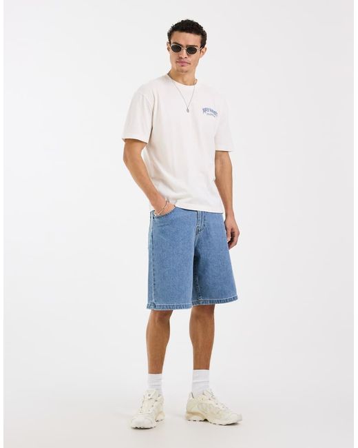 Hollister Blue Destination Back Graphic Boxy Oversized T-Shirt for men