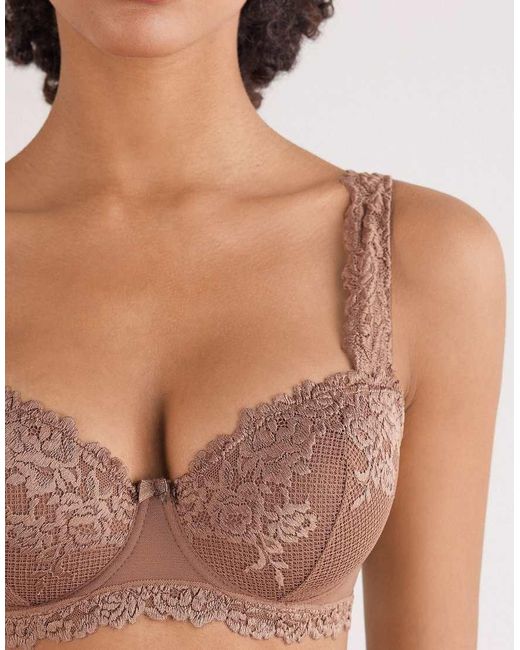 Intimissimi Brown Pretty Flowers Sofia Balconette Bra