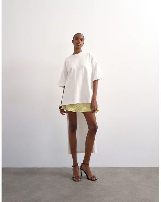 topshop oversized t shirt dress Topshop oversized premium short sleeve T-shirt dress in stone
