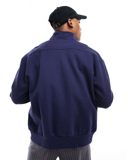 ASOS Blue Heavyweight Oversized Track Jacket for men