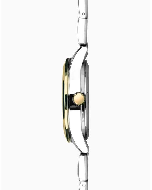 Sekonda Metallic Taylor 34Mm Analogue Watch With Two Tone Alloy Round Case, Two Tone Stainless Steel Bracelet And Dial
