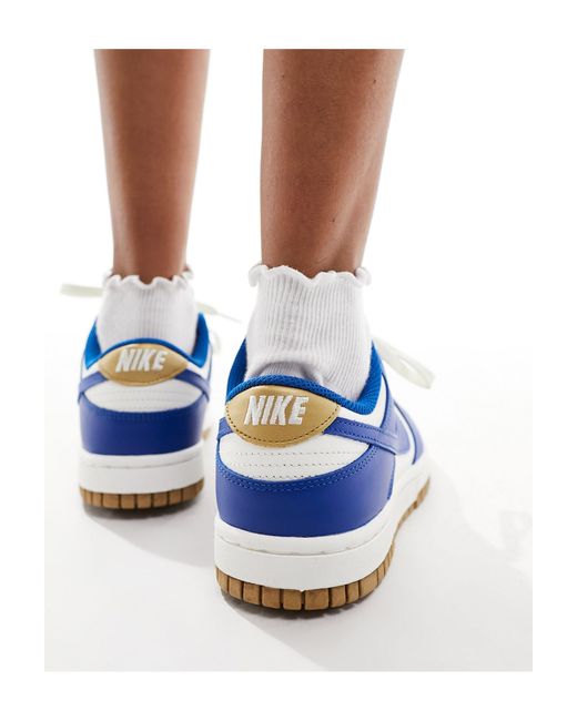 Nike Blue Dunk Low Gum Sole Trainers