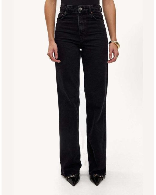 Loavies Blue The Straight Fit Ruffle Straight Jeans