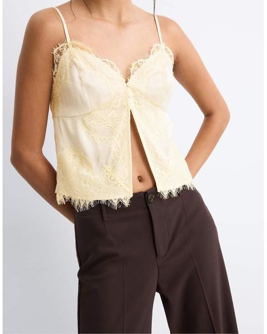 Stradivarius White Tall Wide-leg Formal Wear Trousers