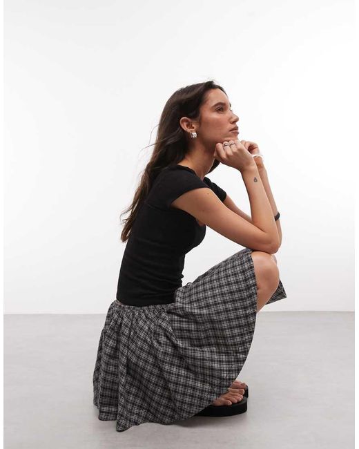 Weekday Black Volume Mini Skirt