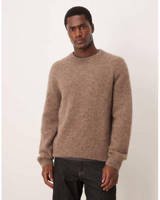 Jersey Marrón Topo Con Cuello Redondo De Punto De Lana De Alpaca Y Lana De ARKET de hombre de color Brown