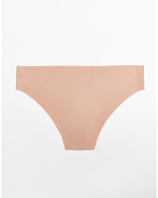 ASOS Natural Asos Design Curve 3 Pack No Vpl Brazilian Brief