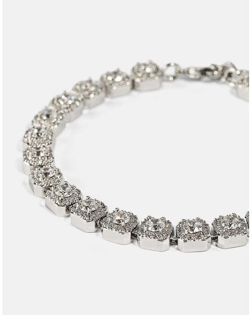 CERNUCCI White Clustered Tennis Bracelet for men