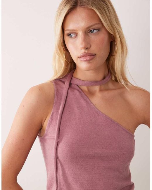 Mango Blue Teen Scarf Detail Sleeveless Top