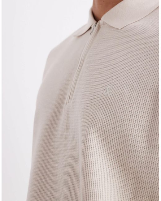 Polo zippé - beige Jack & Jones pour homme en coloris Multicolor