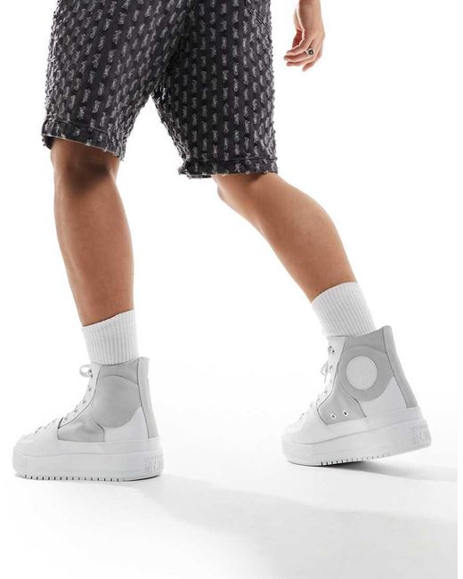 Converse Black Chuck Taylor All Star Construct Hi Trainers for men