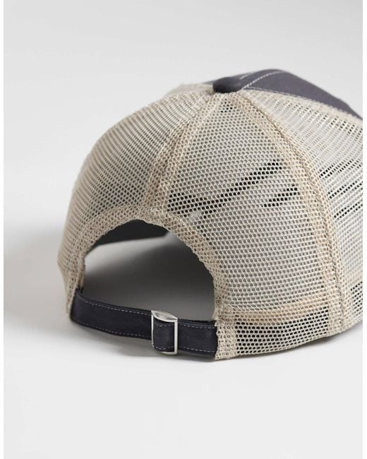 ASOS Blue Washed Trucker Cap for men