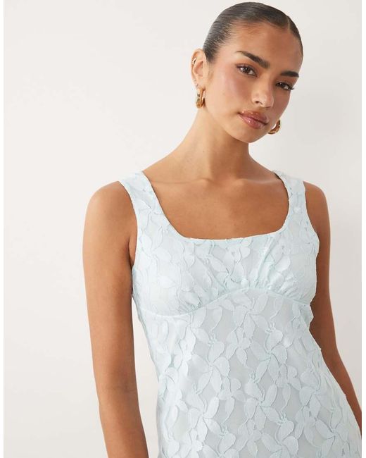 ASOS White Lace Mini Dress With Flippy Hem