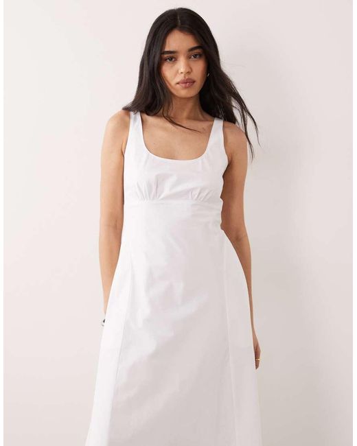 Calvin Klein Pink Cotton Poplin Midi Dress