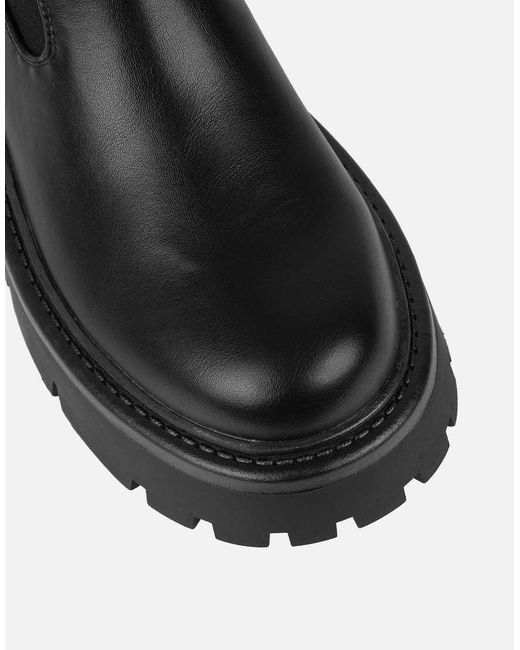 SIMMI Black Perez Sock Chunky Ankle Boots