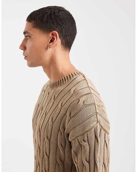 Levi's Brown Cable Knit Jumper for men