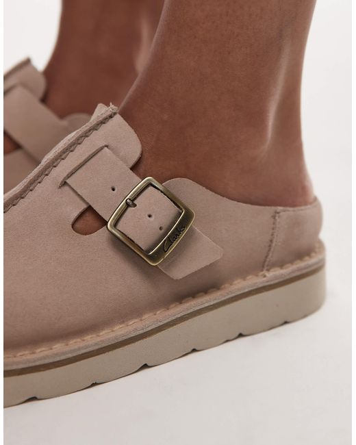 Solsbury - mules en daim - sable Clarks en coloris Brown