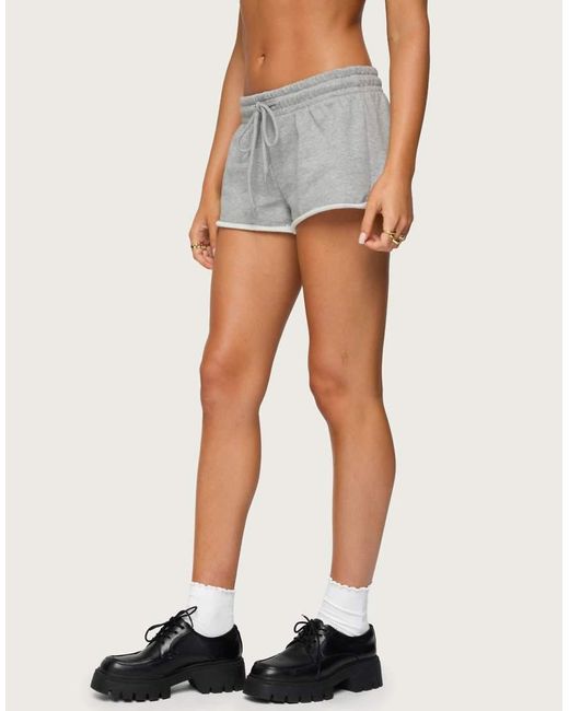 Edikted White Pacific Coast French Terry Sweat Shorts