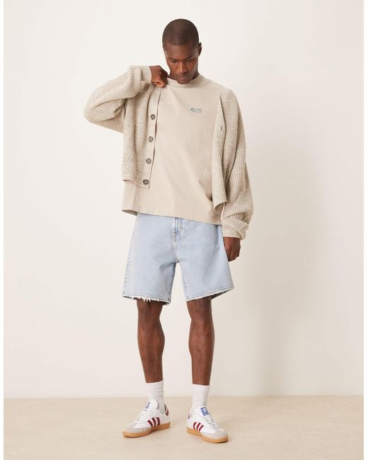 Short ample en jean - clair délavé Abercrombie & Fitch pour homme en coloris Natural
