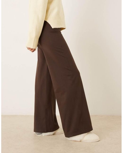 Hollister Natural Gilly Hicks Ultra High Rise Wide Leg Trousers With Internal Back Pocket